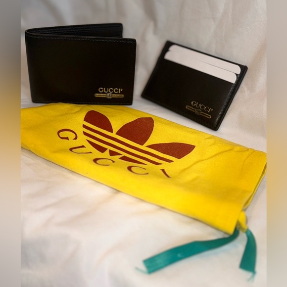 Gucci x Adidas collab 3 pc bundle - Wallet / cardholder insert / Dustbag - Picture 14 of 15